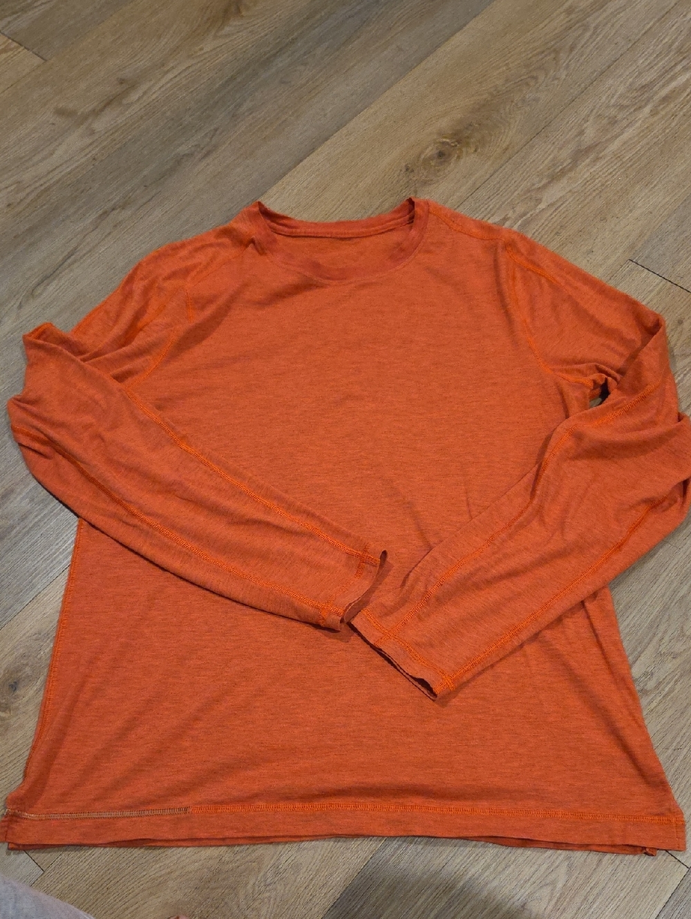 lululemon athletica Long Sleeve Crew Neck Shirt - Orange